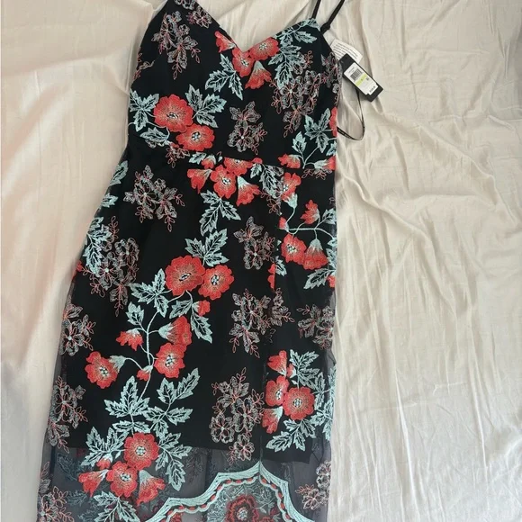 Guess | Dresses | Guess Orange And Pink Slip Midi Dress | Poshmark
